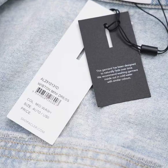 NWT Acler Wiston Mini Dress - Denim Blue - Picture 9 of 9